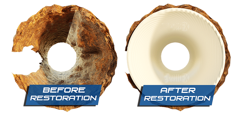 before and after cipp sewer repair